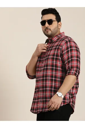 Sztori Men Plus Size Original Opaque Checked Casual Shirt