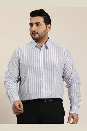 Sztori Men Plus Size Original Opaque Striped Formal Shirt