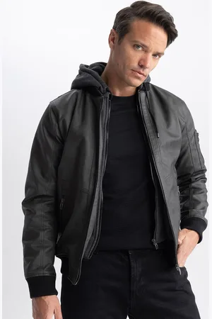DeFacto Zip Detail Hooded Biker Jacket