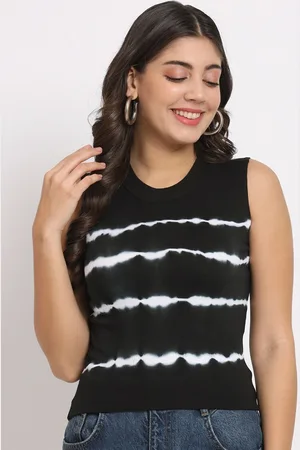 CHARMGAL Tie & Dye Modal Fitted Top