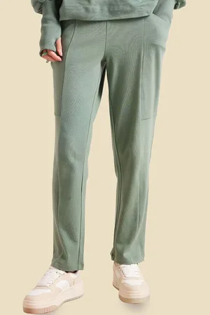 Muvazo Women Regular Fit Bliss Pocket Cotton Track Pants