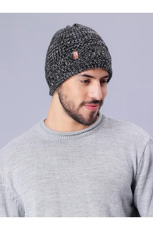 Bharatasya Men Self Design Acrylic Beanie Cap