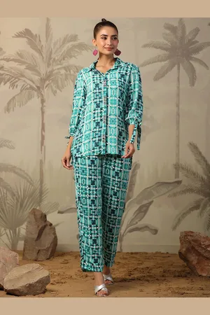 SCAKHI Shibori Printed Shirt & Palazzos