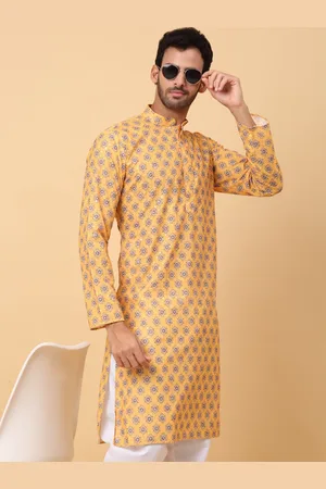 Kraft Ethnic Motifs Printed Regular Chikankari Kurta with Churidar