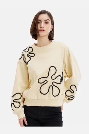 Kazo Graphic Printed Cotton Pullover Sweatshirt
