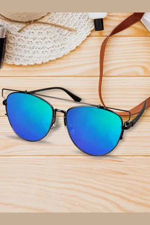 Blue Mirror Driving Sunglasses with Side Shield – Glasses India Online