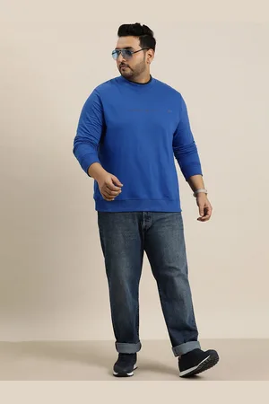 Sztori Men Plus Size Typography Printed Sweatshirt