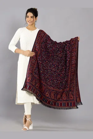HANDICRAFT PALACE Kaani Floral Woven Design Shawl