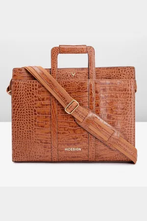 Hidesign Men Animal Textured Leather Messenger Bag