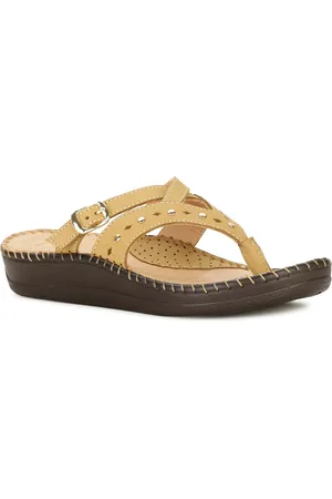 Scholl Embellished Leather Comfort Heels