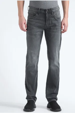 Flying Machine Men Straight Fit clean Look Light Fade Stretchable Jeans
