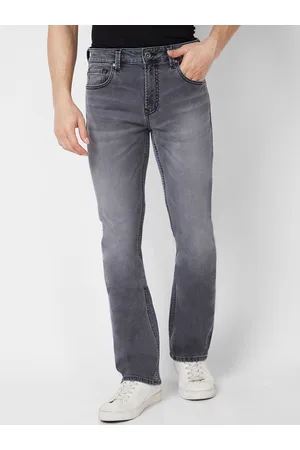 SPYKAR Men Grey Rafter Relaxed Fit Heavy Fade Clean Look Stretchable Jeans