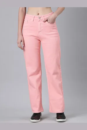 SHOWOFF Women Mid Rise Clean Look Straight Fit Stretchable Jeans