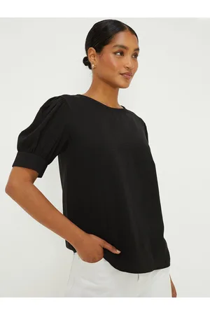 Dorothy Perkins Solid Puff Sleeve Top