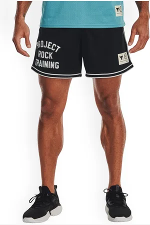 Under Armour Project Rock Men Penny Mesh Printed Sports Shorts