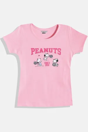 Eteenz Girls Peanuts Printed Premium Cotton T-shirt