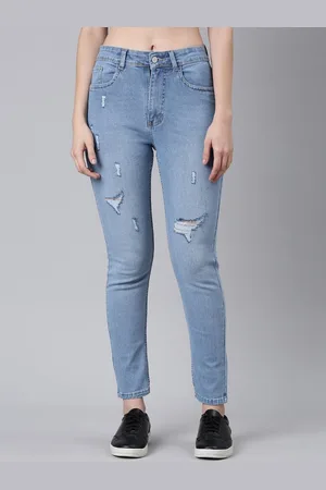 SHOWOFF Women Skinny Fit Mildly Distressed Stretchable Jeans