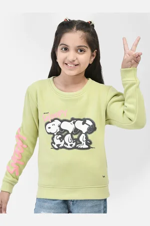 Crimsoune Club Girls Graphic Printed Pullover Sweatshirt