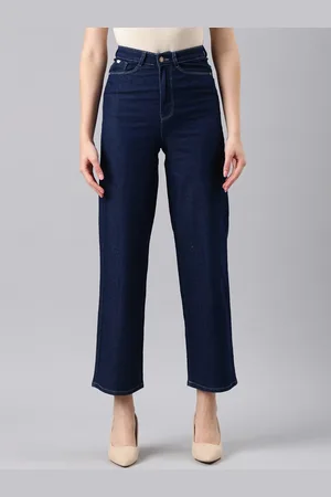 SHOWOFF Women Straight Fit Mid Rise Cropped Stretchable Jeans
