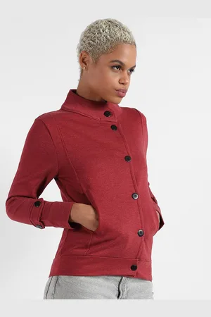 Campus Red Band Collar Windcheater Outdoor Tailored Jacket