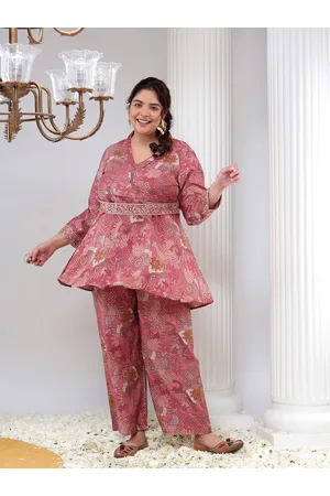 Bani Women Floral Print Tunic & Palazzos With A Belt