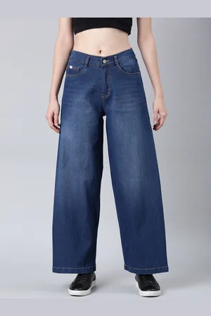SHOWOFF Women Wide Leg Light Fade Stretchable Jeans