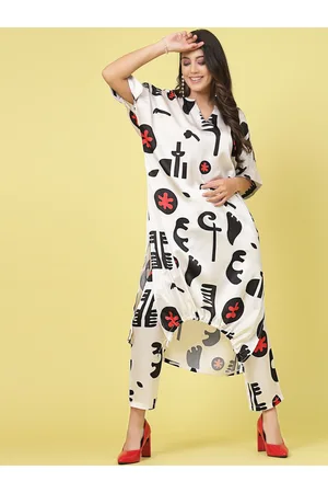 ATHENA Conversational Printed Straight Kurta With Trouser