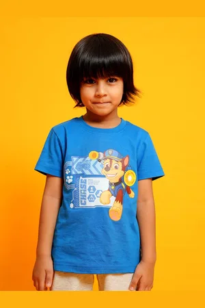 mackly Boys Paw Patrol Printed Pure Cotton T-shirt