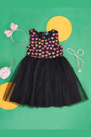 Pantaloons Girls Conversational Printed Pure Cotton Fit & Flare Dress