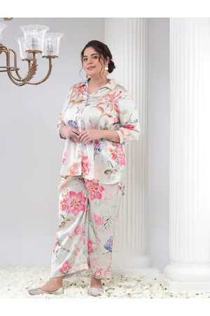 Bani Women Plus Size Floral Printed Tunic And Trouser