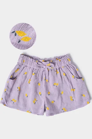 MiArcus Girls Conversational Printed Regular Fit Mid-Rise Cotton Regular Shorts