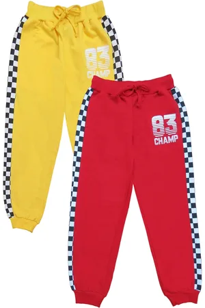 Clothe Funn Boys Pack Of 2 Typography Printed Pure Cotton Joggers