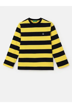 Benetton Boys Striped Pure Cotton T-shirt