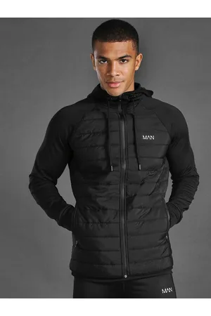 Boohoo Training or Gym Padded Jacket With Hood