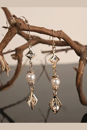 BuckleUp Gold-Plated Contemporary Drop Earrings