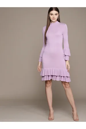 Bebe Women All Day Tiered Ruffles Sweater Dress