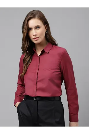 English Navy Standard Spread Collar Long Sleeves Formal Shirt