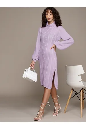 Bebe Women All Day High Side Slit Sweater Dress