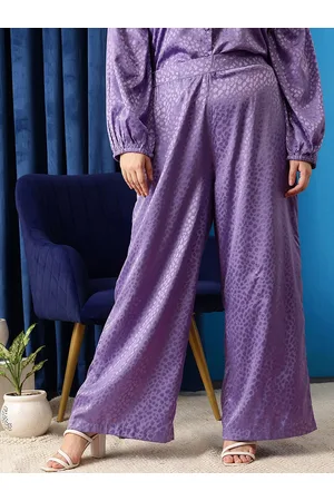 CURVY STREET Women Abstract Printed Loose Fit Trousers