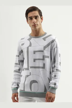 Benetton Typography Printed Cotton Pullover