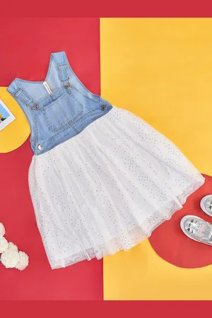 Pantaloons Girls Embellished Cotton A Line Dress