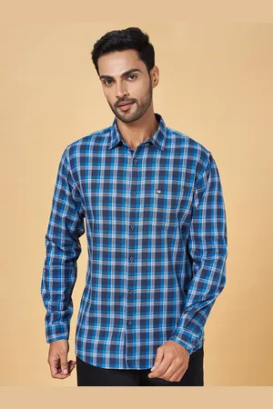Pantaloons Slim Fit Tartan Checked Cotton Casual Shirt
