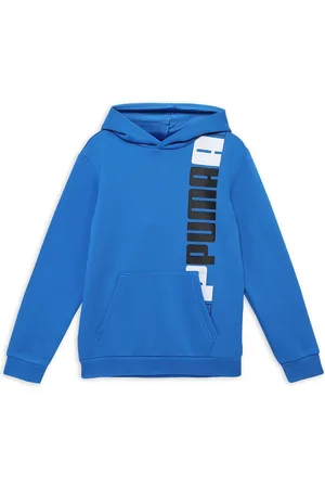 PUMA ESS+ LOGO Lab Youth Boys Brand Logo Printed Cotton Hooded Sweatshirts