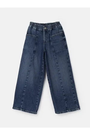 Benetton Girls Wide Leg Light Fade Jeans