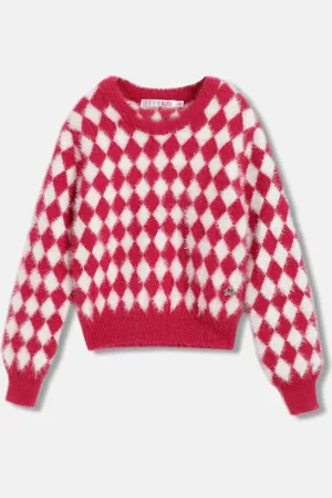 Elle Girls Checked Pullover