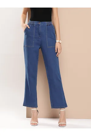 Chemistry Women Straight Fit Stretchable Cropped Jeans