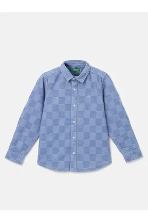 Benetton Boys Checked Cotton Casual Shirt