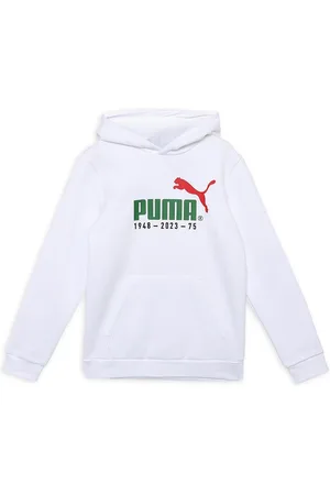 PUMA Boys No.1 Logo Celebration-Printed Youth Cotton Hooded Sweatshirts