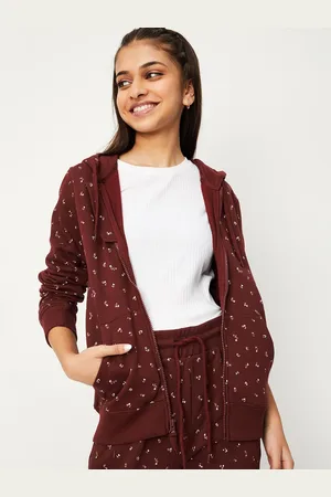 Max Collection Girls Floral Printed Hooded Sweatshirt