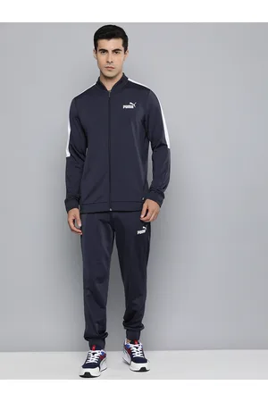 PUMA Solid Baseball Tricot Jacket And Track Pant
